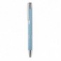 Bolígrafo paja y ABS acabados plateados Azul