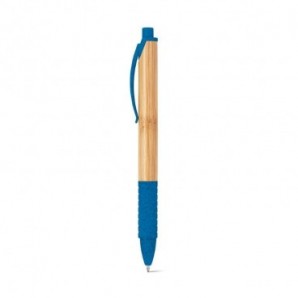 Bolígrafo de bambú con fibra de trigo Azul real
