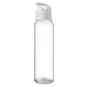 Botella de cristal con tapa y asa para colgar Blanco
