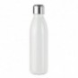 Botella de cristal con tapón de acero inoxidable Blanco