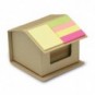 Casita de notas adhesivas en cartón reciclado Beige