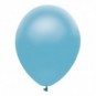 Pack globos metalizado 27cm +varillas +inflador m. Azul celeste