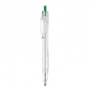 Bolígrafo pulsador de RPET Verde