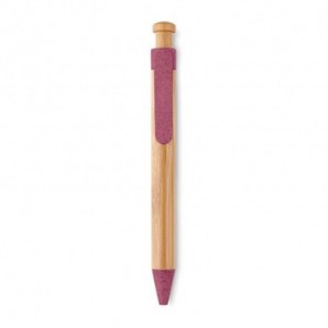 Bolígrafo de bambú Rojo