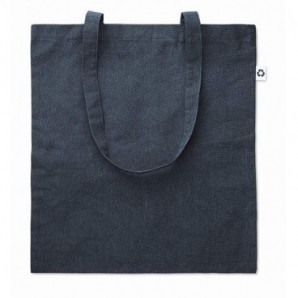 Bolsa de algodón reciclado en dos tonos Azul