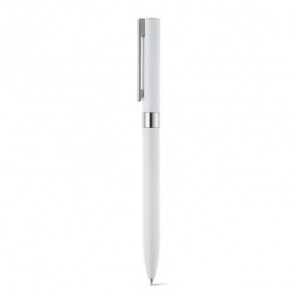 Bolígrafo de aluminio con detallles brillantes Blanco