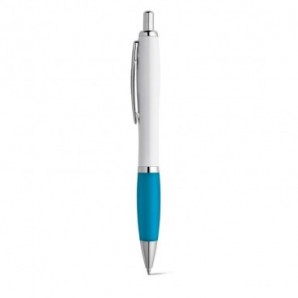 Bolígrafo con clip de metal puntera antideslizante Azul claro