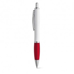 Bolígrafo con clip de metal puntera antideslizante Rojo