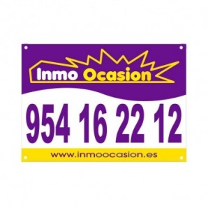 Cartel polipropileno tipo inmobiliaria impresos 35 x 50 cm.