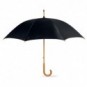 Paraguas manual con mango de madera Negro