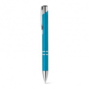 Bolígrafo con clip de metal Azul claro