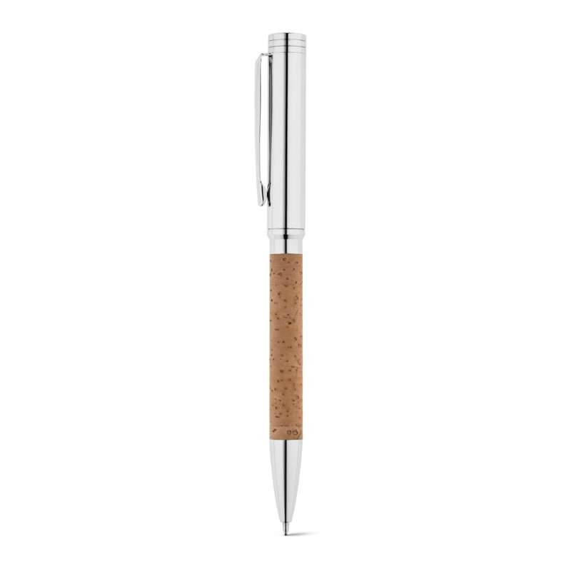 Bolígrafo de corcho y metal Natural
