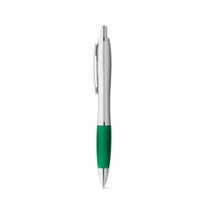 Bolígrafo con clip de metal y antideslizante Verde