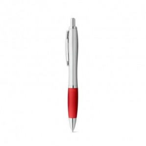 Bolígrafo con clip de metal y antideslizante Rojo
