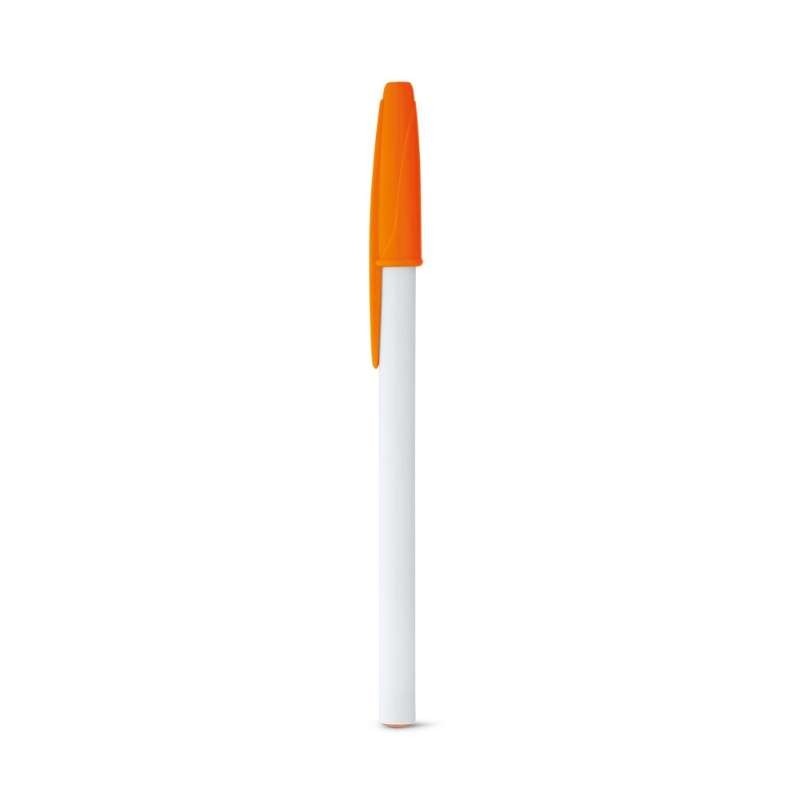 Bolígrafo blanco CARIOCA tapon en color Naranja