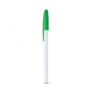 Bolígrafo blanco CARIOCA tapon en color Verde