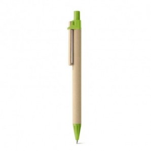 Bolígrafo de papel kraft y clip de madera Verde claro