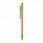 Bolígrafo de papel kraft y clip de madera Verde claro