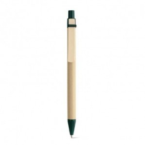 Bolígrafo de papel kraft y clip de madera Verde