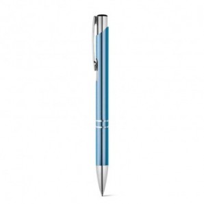 Bolígrafo de aluminio brillante tinta azul Azul claro