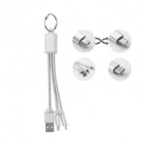 Llavero set de cables Plateado