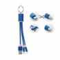 Llavero set de cables Azul real