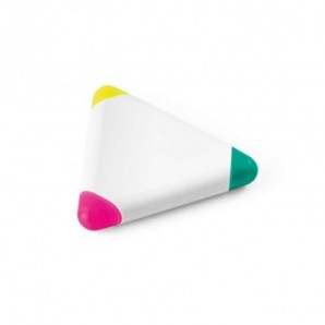 Marcador de texto en triángulo con 3 colores Blanco