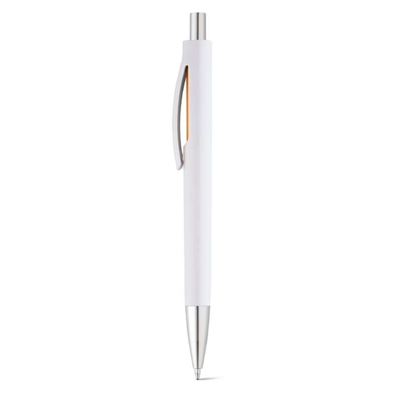 Bolígrafo con clip y detalle en color Naranja