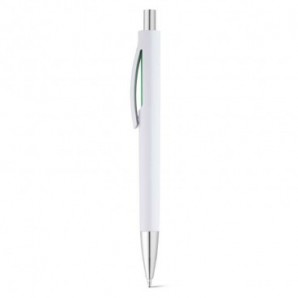 Bolígrafo con clip y detalle en color Verde claro