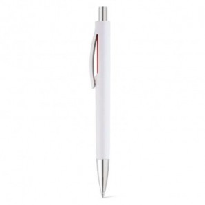Bolígrafo con clip y detalle en color Rojo