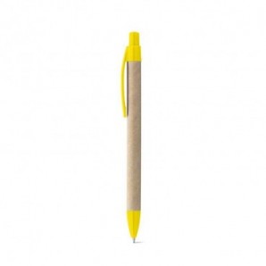 Bolígrafo de papel kraft con clip Amarillo