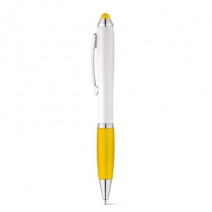 Bolígrafo con clip de metal y puntero tinta azul Amarillo