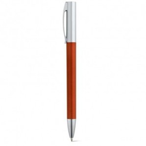 Bolígrafo metalizado con clip de metal Naranja oscuro