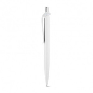 Bolígrafo de plástico y clip de color Blanco