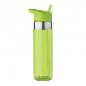 Botella de Tritan con boquilla plegable 650 ml Verde lima transparente