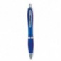 Bolígrafo de plástico con puntera blanda Azul transparente