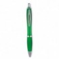 Bolígrafo de plástico con puntera blanda Verde transparente