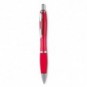 Bolígrafo de plástico con puntera blanda Rojo transparente