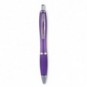 Bolígrafo de plástico con puntera blanda Violeta transparente