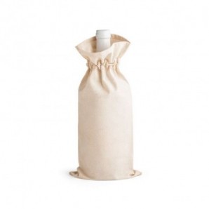 Bolsa de algodón para botella Natural