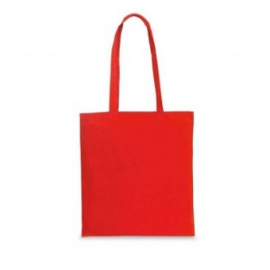 Bolsa de algodón con asas largas Rojo