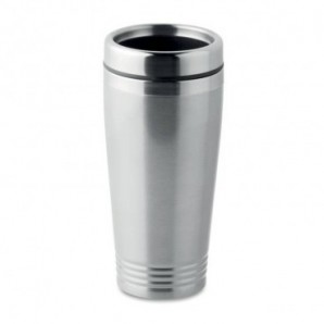 Taza térmica doble pared Plateado mate